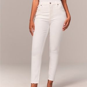 Curve Love Abercrombie skinny high rise off white jeans